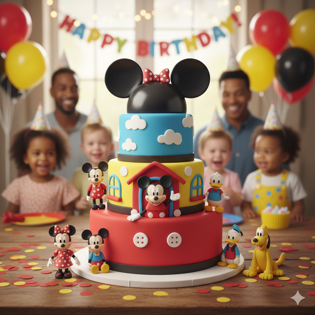 Mickey Mouse Birthday Cake:
