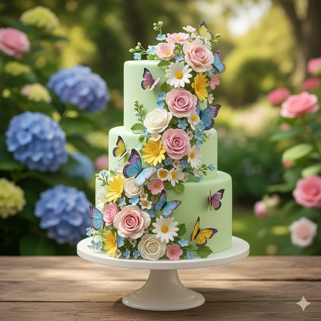 Butterfly and Flower Cake Ideas