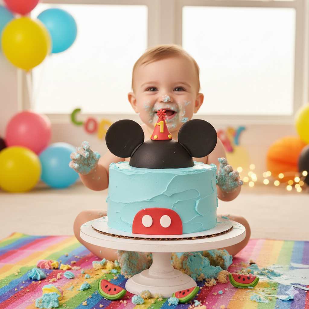 Mickey Mouse Smash Cake 🎂


