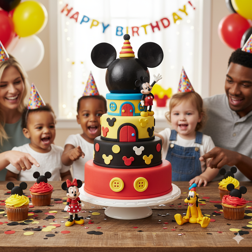 2 or 3 Tier Mickey Mouse Cakes 🎂🎂
