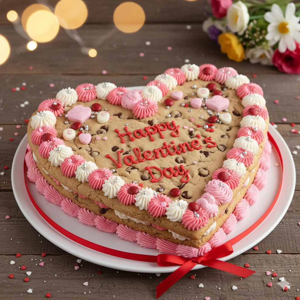 Valentine’s Cookie Cake