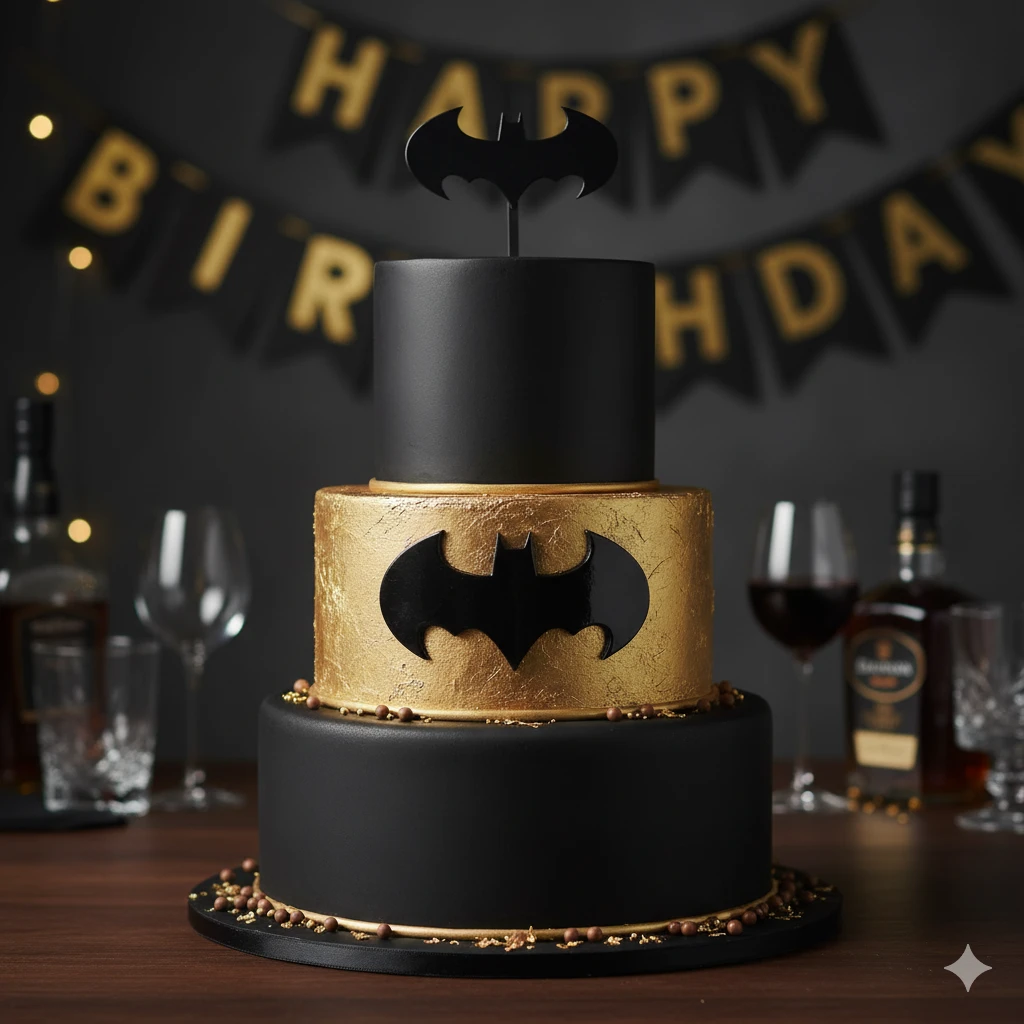 7. Adult Batman Cake