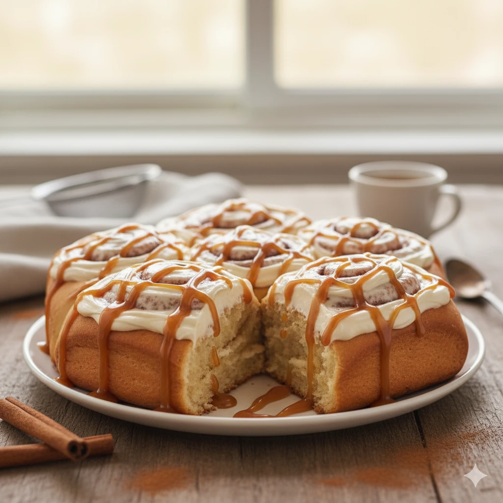 🍯 Caramel-Drizzled Cinnamon Rolls