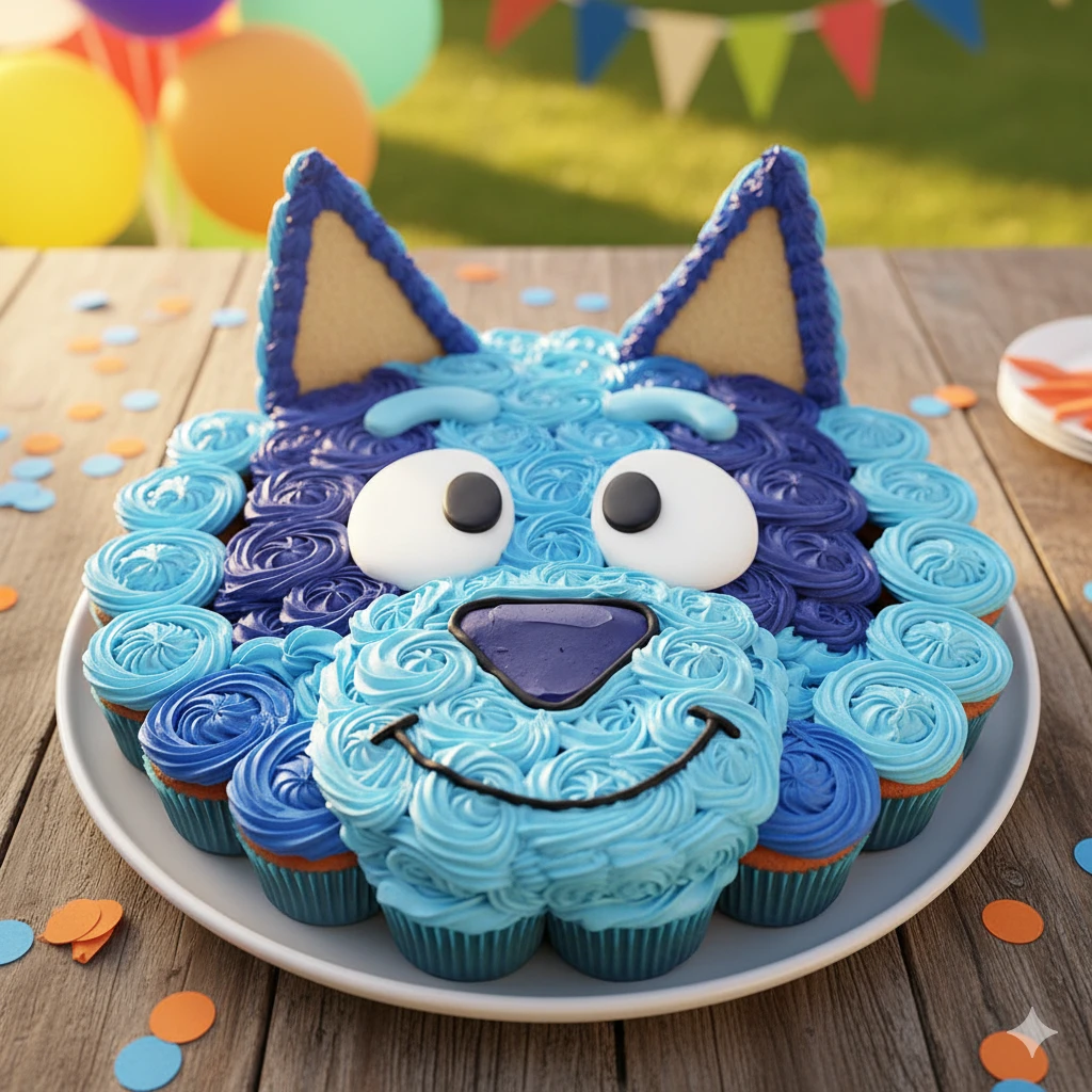 Bluey Cupcake Cake