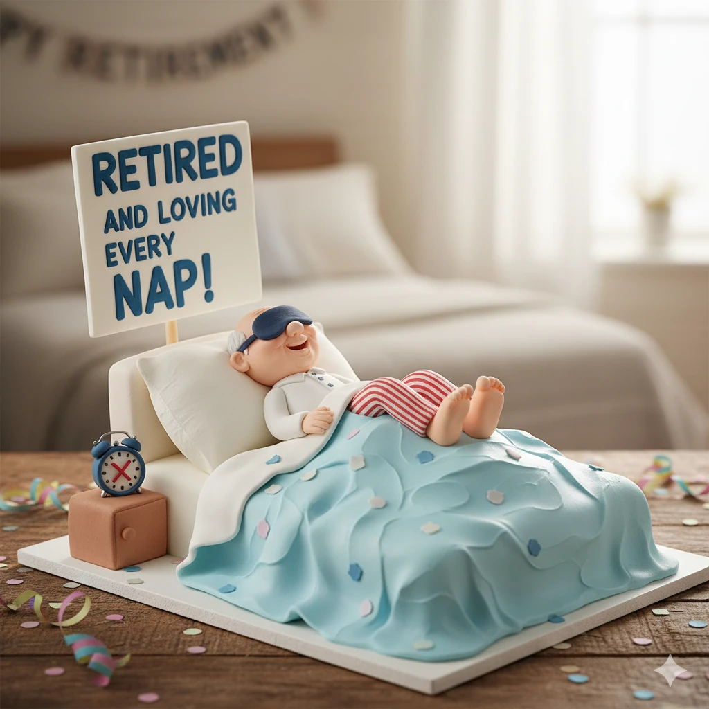 4. Funny Retirement Cake