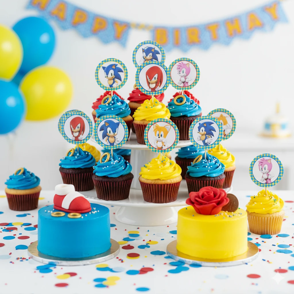 🧁 Sonic Cupcakes & Mini Cakes
