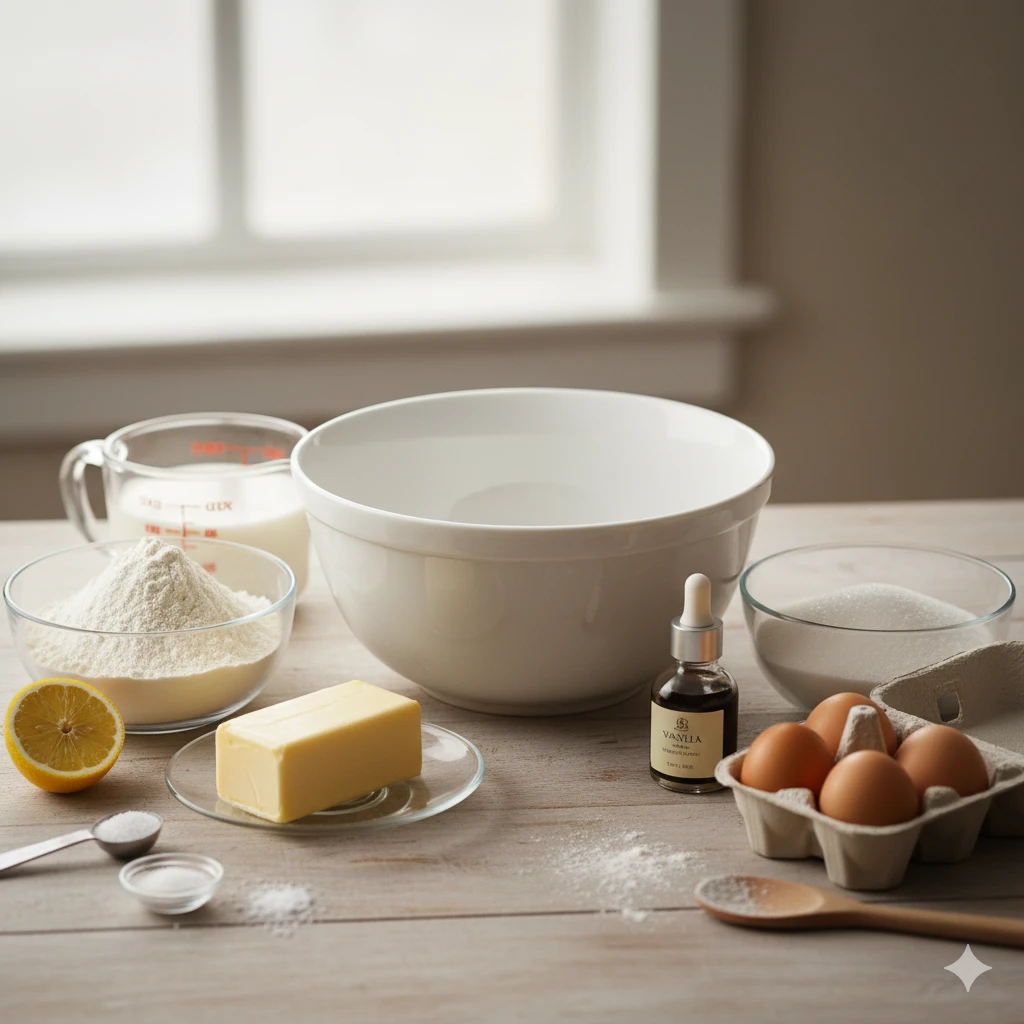 Basic Vanilla Sponge (Serves 12–15)

