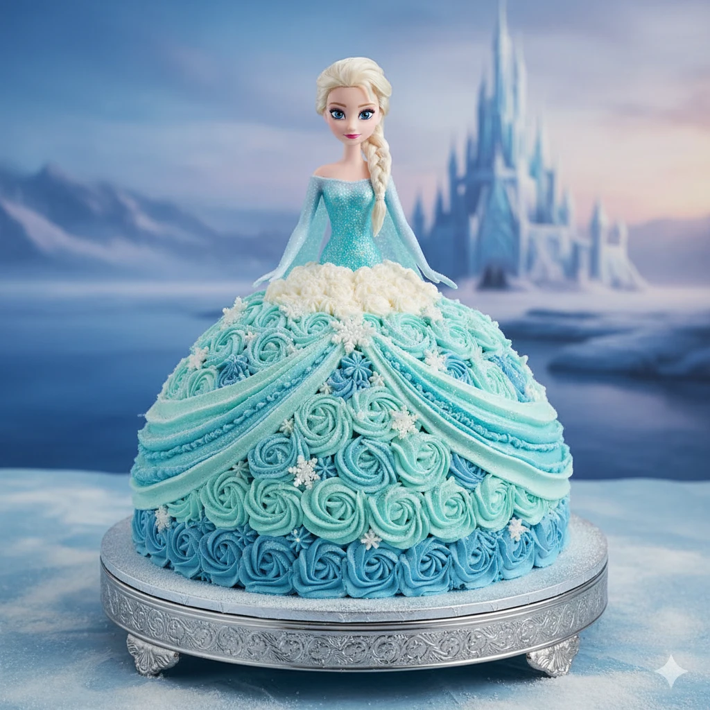 Elsa Doll Cake: