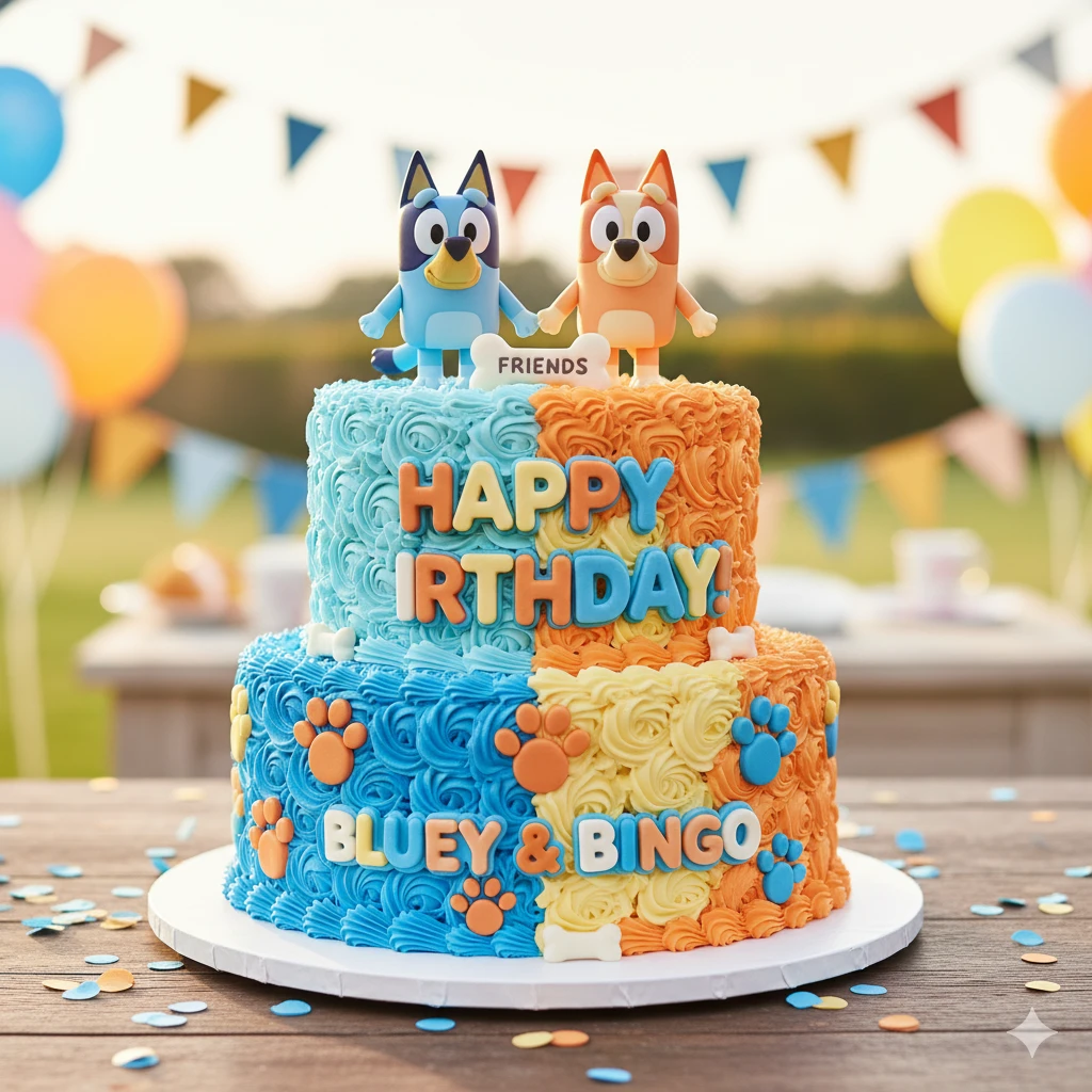 Bluey and Bingo Cake Ideas