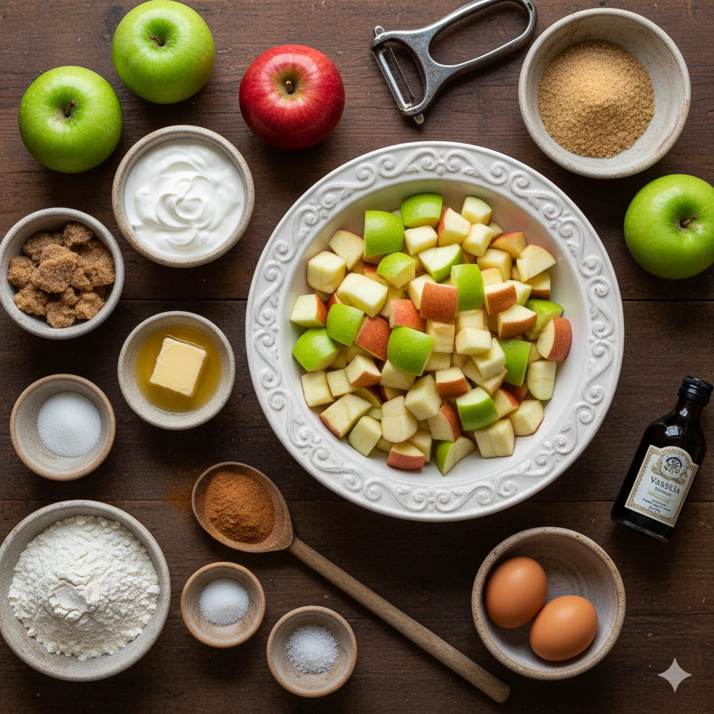 Apple Cake 3 Main Ingredients