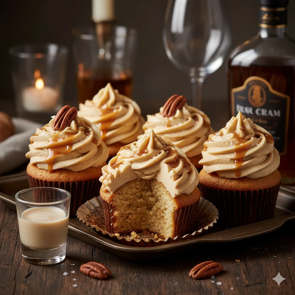 Boozy Vanilla Cupcakes: Grown-Up Indulgence