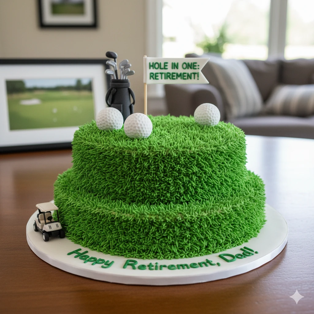 1. Golf-Themed Cake