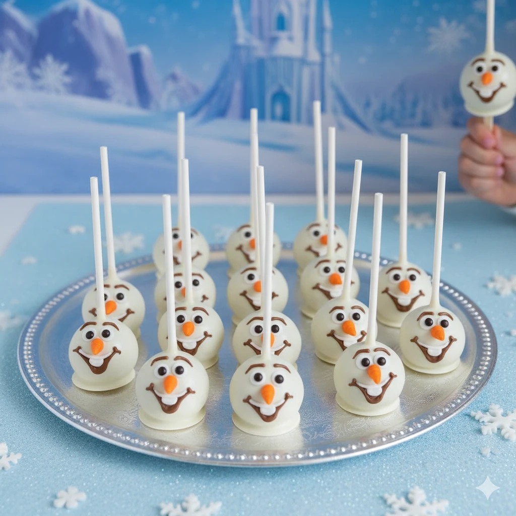 Olaf Cake Pops: