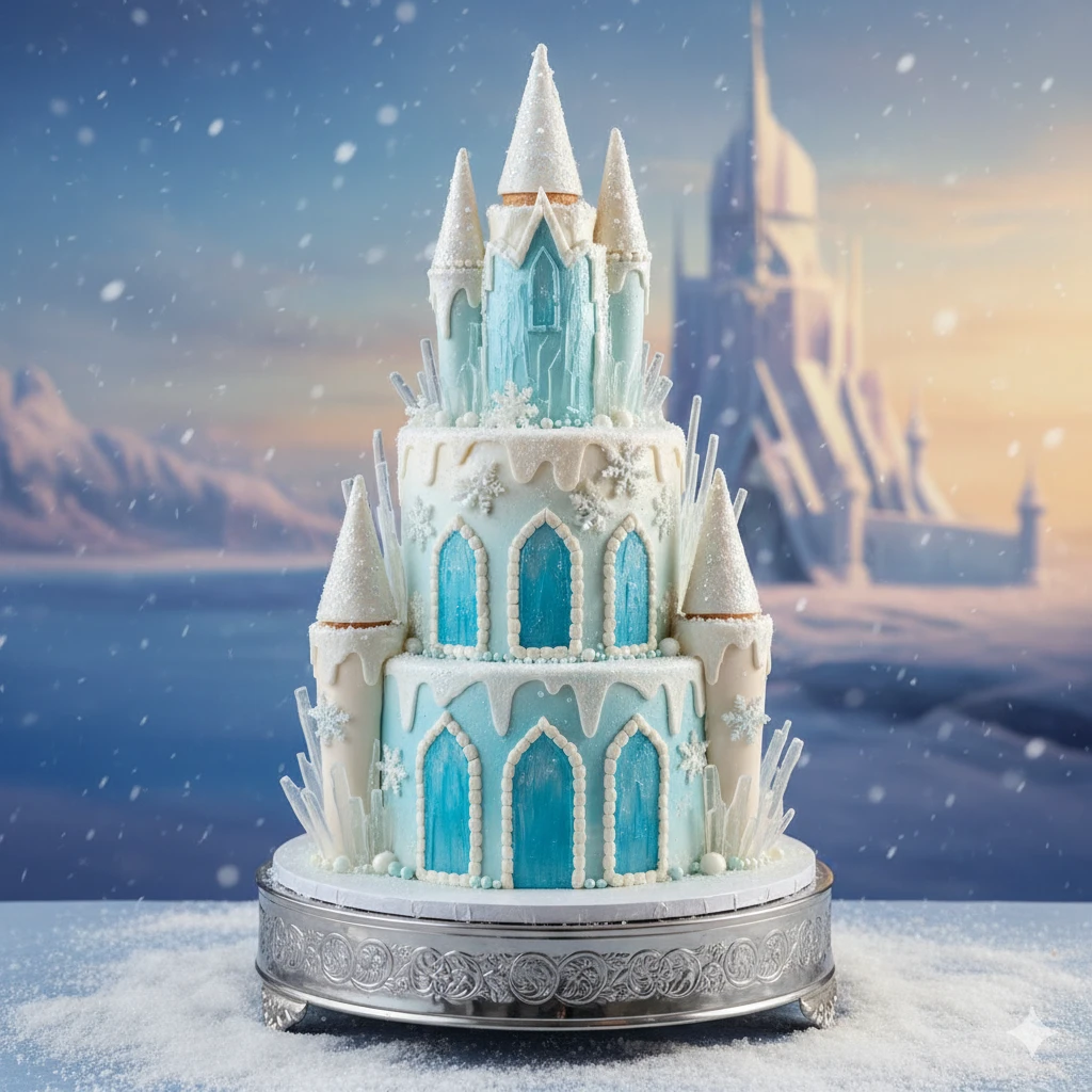 Frozen Castle Cake: