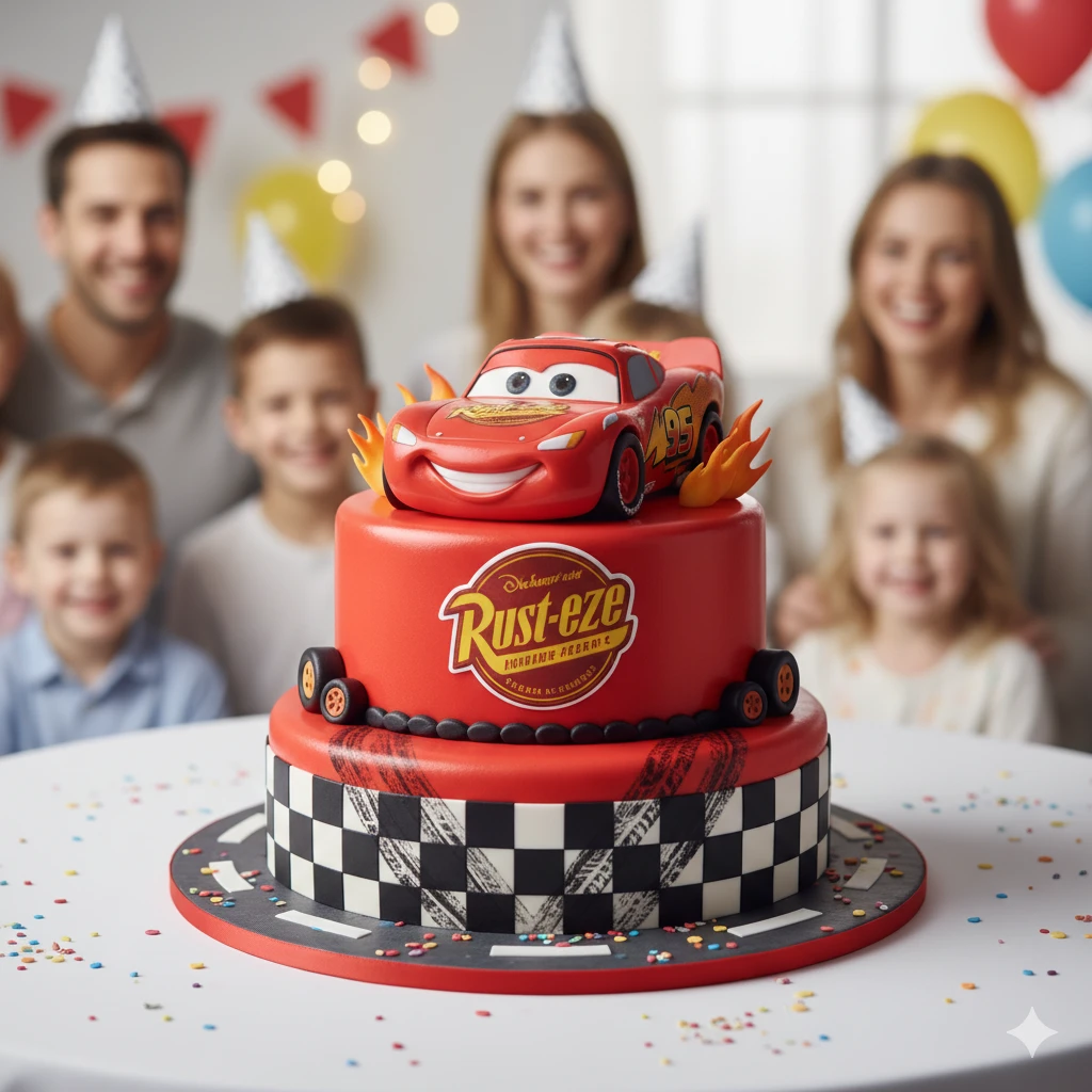 Lightning McQueen / Cars Birthday Cake: