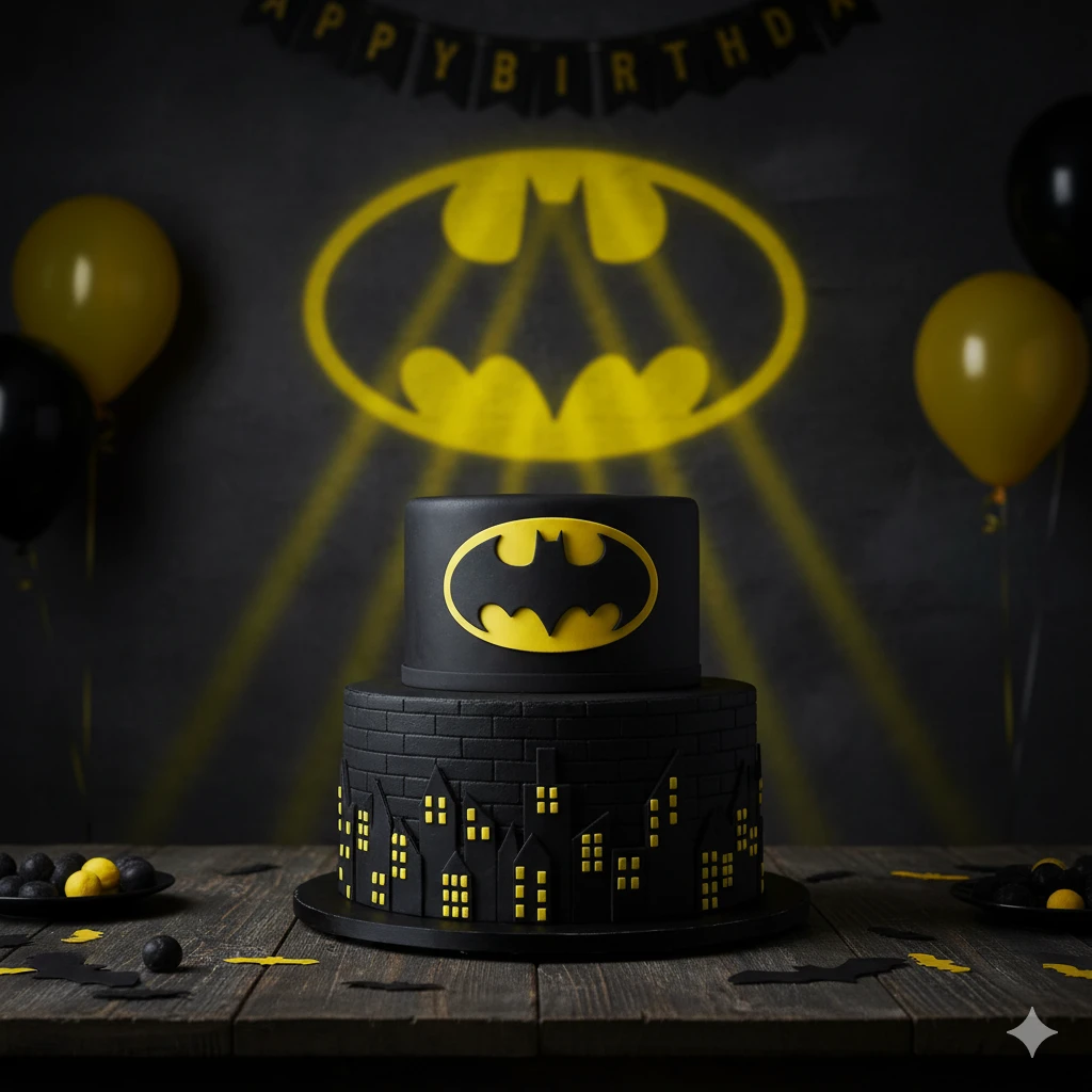2. 2-Tier Batman Cake