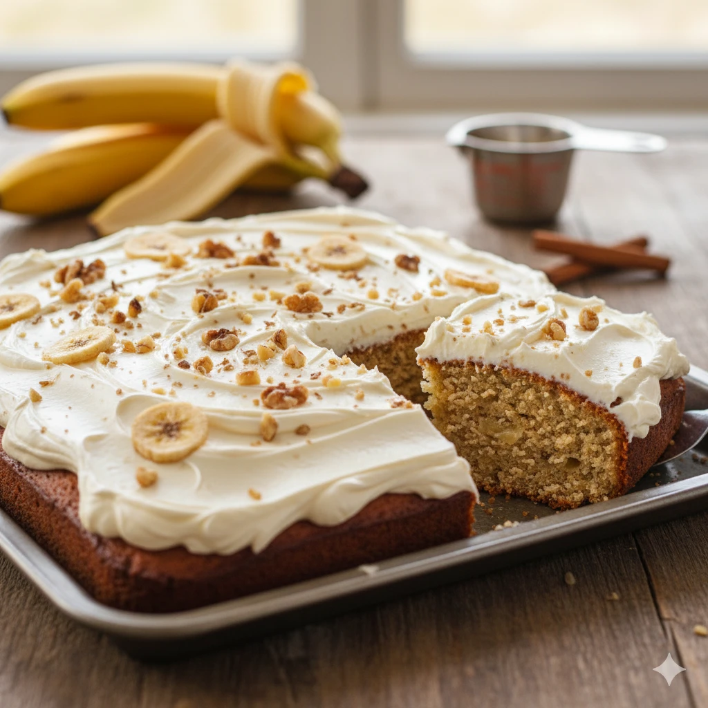 🍌 Rustic Swirls on Banana Cake